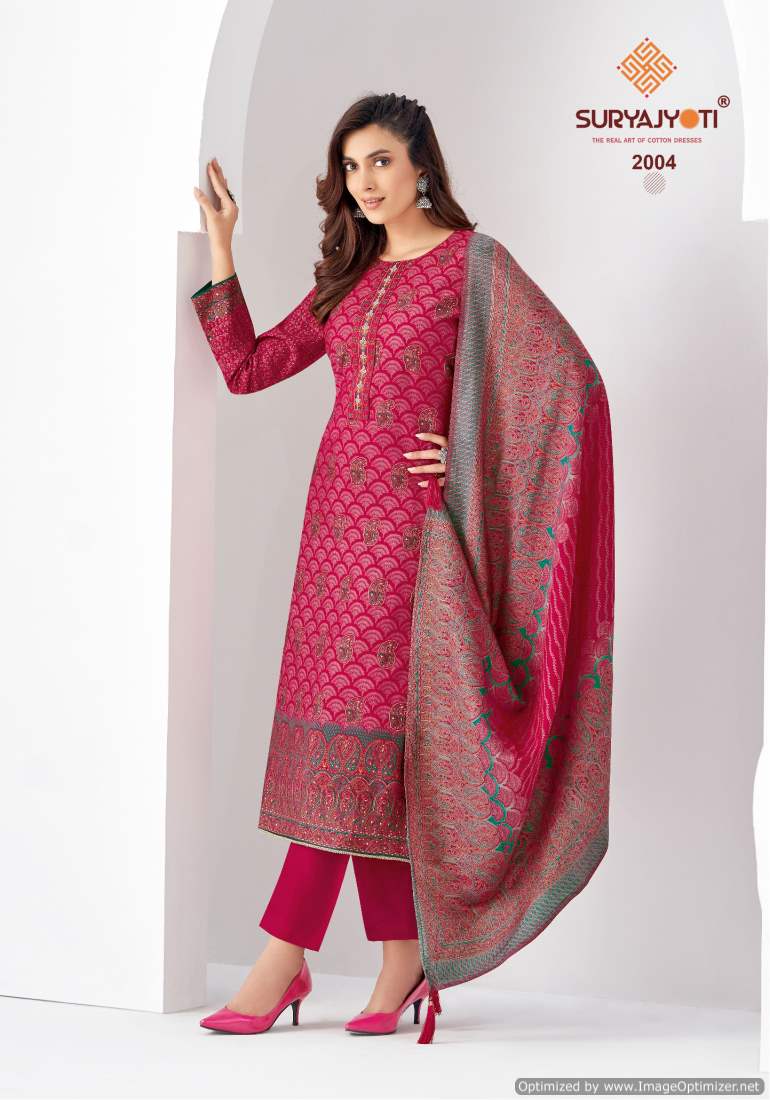 Pushpa Vol 2 By Suryajyoti Modal Embroidery Dress Material Wholesale Market In Surat
